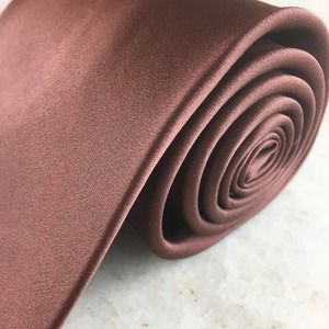 REGIS SOLID BROWN SILK TIE